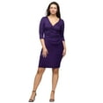 thumbnail image 3 of Womens Faux Wrap Knee Length Dress, 3 of 10