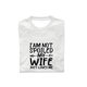 thumbnail image 4 of Camiseta de verano de manga corta para hombre con estampado frontal - Tejido cómodo y transpirable, estilo deportivo informal - Camiseta "No soy consentido, mi esposa me ama". Camisetas de ocio., 4 of 5