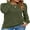 Army Green, variant on Women's Long Sleeve Shirts Casual Tops Dressy Blouses Fashion Pleated Tunic