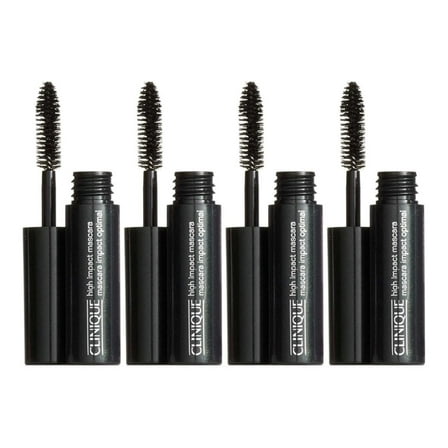 4 x Clinique High Impact Mascara, 01Black, travel size x 4