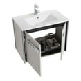 thumbnail image 4 of Fine Fixtures Oakville 30 in. W x 18 in. D x 33 in. H Wall Mounted Bathroom Vanity in Mild Grey Oak with White Ceramic Sink - Chrome hardware, 4 of 8