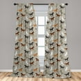 thumbnail image 5 of Ambesonne Horses Curtains, Stallion Galloping Motif, Pair of 28"x63", Multicolor, 5 of 5