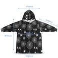 thumbnail image 3 of Halloween Spider Web Black Wearable Blanket Hoodie, Flannel Oversized Wearable Hooded Blanket with Sleeves & with Sleeves & Pockets, Soft Cozy Gifts Ideas for Reading Watching TV and Relaxi, 3 of 6