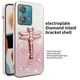 thumbnail image 2 of KADEM For Motorola Edge 40 Neo 5G Case Dragonfly Kickstand TPU Flowers Glitter Phone Cover - Purple, 2 of 5