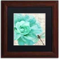 Trademark Fine Art "Petals Impasto III" Canvas Art by Color Bakery Black Matte, Wood Frame