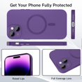 thumbnail image 3 of Magnetic Case for iPhone 15 Plus Phone Case for Women, Cute Matte Luxury Soft Metallic Luster Design with Camera Lens Protector, Compatible with Magsafe Case for iPhone 15 Plus 6.7"-Purple, 3 of 13