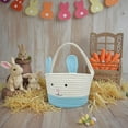 thumbnail image 6 of Woven Baskets for Storage, Furenl Easter Basket with Handles Round Rustic Cotton Handles Perfect for Easter Egg Hunts, Picnics and Storage, 1*Rabbit Cotton Rope Storage Basket, 6 of 6