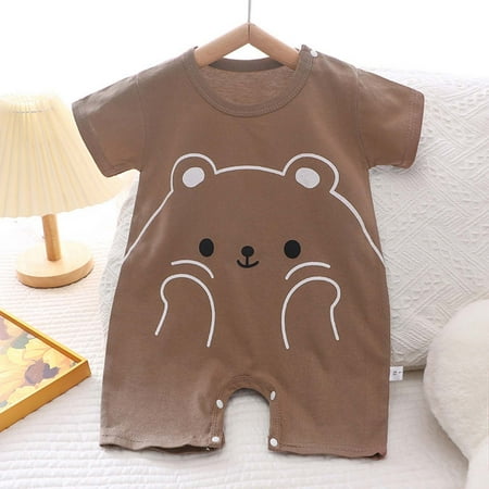 

TMOYZQ Halloween Baby Girl Boy Cartoon Print Clothes Romper Comfort Cottton Short Sleeve Bodysuits Fall Winter Newborn One Piece Jumpsuit Outfit 3-15 Months