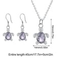 thumbnail image 4 of Fiudx Collar de Tortuga, Colgante Único de Tortuga de Cristal, Cadena de Aleación Comoda, Juego de Pendientes Azules Duraderos, Prenda de Fiesta para Uso Diario, Regalo para Mujer, Diseño Hipoalergén, 4 of 5