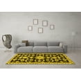 thumbnail image 3 of Ahgly Company Machine Washable Indoor Round Persian Yellow Traditional Area Rugs, 8' Round, 3 of 4