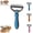 Blue-L, variant on Pet Pro Grooming Tool, 2-in-1 Deshedding Dog Brush with 9/17 Teeth Undercoat Rake for Dogs & Cats, Dual-Sided Stainless Steel Pet Comb for Long Hair & Thick Coats (Blue-S+L)