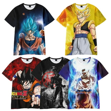 

Dragon Ball Mens Kids Anime Graphic Tees Classic-Fit Tshirts For Men Boys