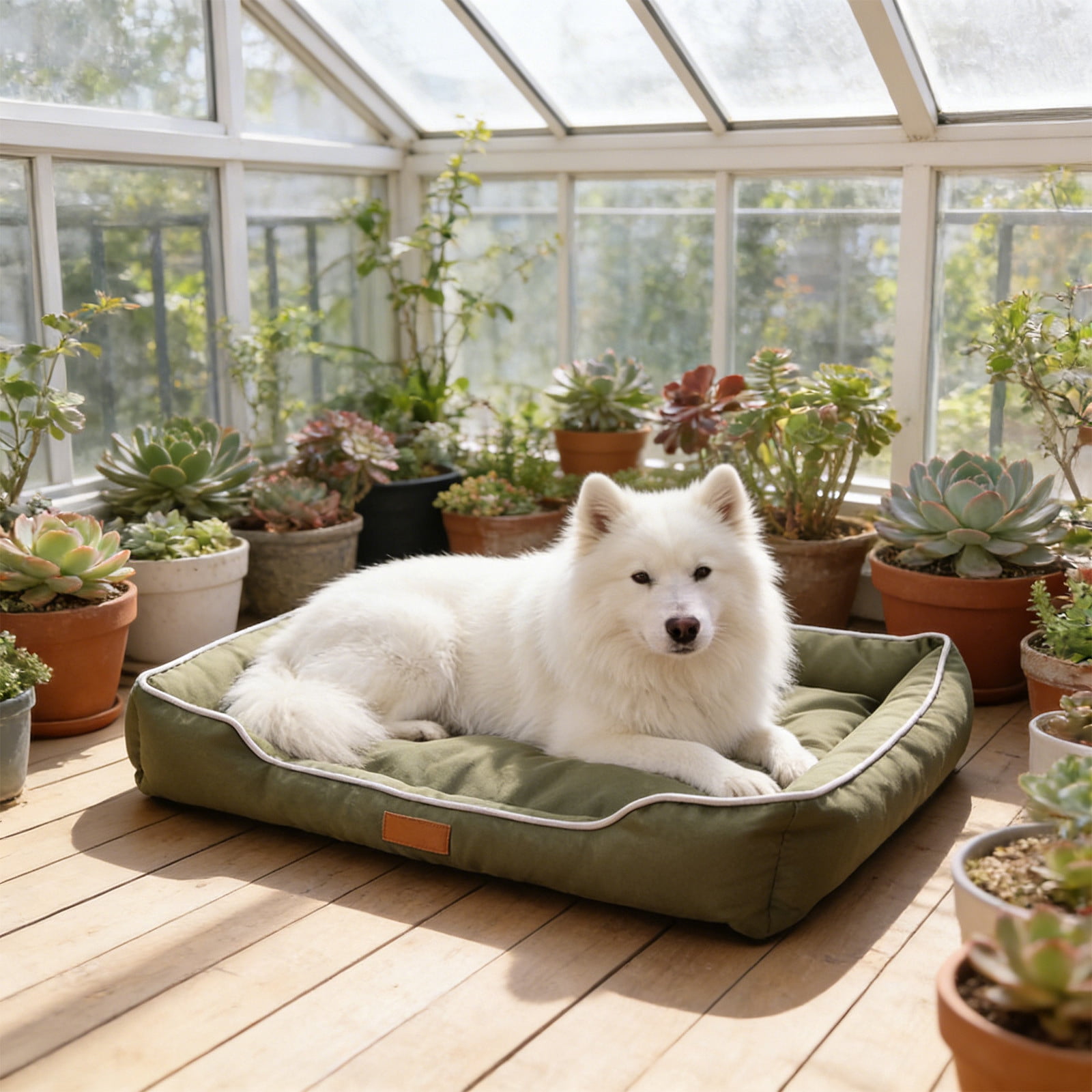 Orthopedic Pet Sofa Bed Cushion Soft Cotton Filled Dog Cat Bed Removable Washable Pet Sleeping Mat Anti Anxiety Supportive Thick Plush Comfort Cushion for Small Medium Dogs Cats