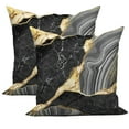 thumbnail image 6 of Black Gold Marble Throw Pillow Covers 18x18 Set of 2,Gold and Black Grey Linen Pillow Cases for Bedroom Sofa Couch, 6 of 6