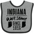 thumbnail image 3 of Inktastic Indiana Awesome Since 1816 Boys or Girls Baby Bib, 3 of 4