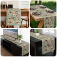 thumbnail image 6 of Sage Green Floral Table Runner 72 Inches Long, Spring Flowers Leaves Farmhouse Kitchen Coffee Dining Table Decoration for Home Party Birthday Wedding Home Decor 16x72 Inches, 6 of 8