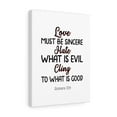 thumbnail image 5 of Scripture Walls  Love Must Be Sincere Romans 12:9 Bible Verse Canvas Christian Wall Art Ready to Hang Unframed, 5 of 16