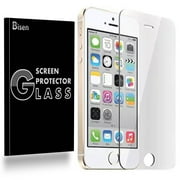 iPhone SE [2-PACK BISEN] Tempered Glass Screen Protector, Anti-Scratch, Anti-Shock, Shatterproof, Bubble Free