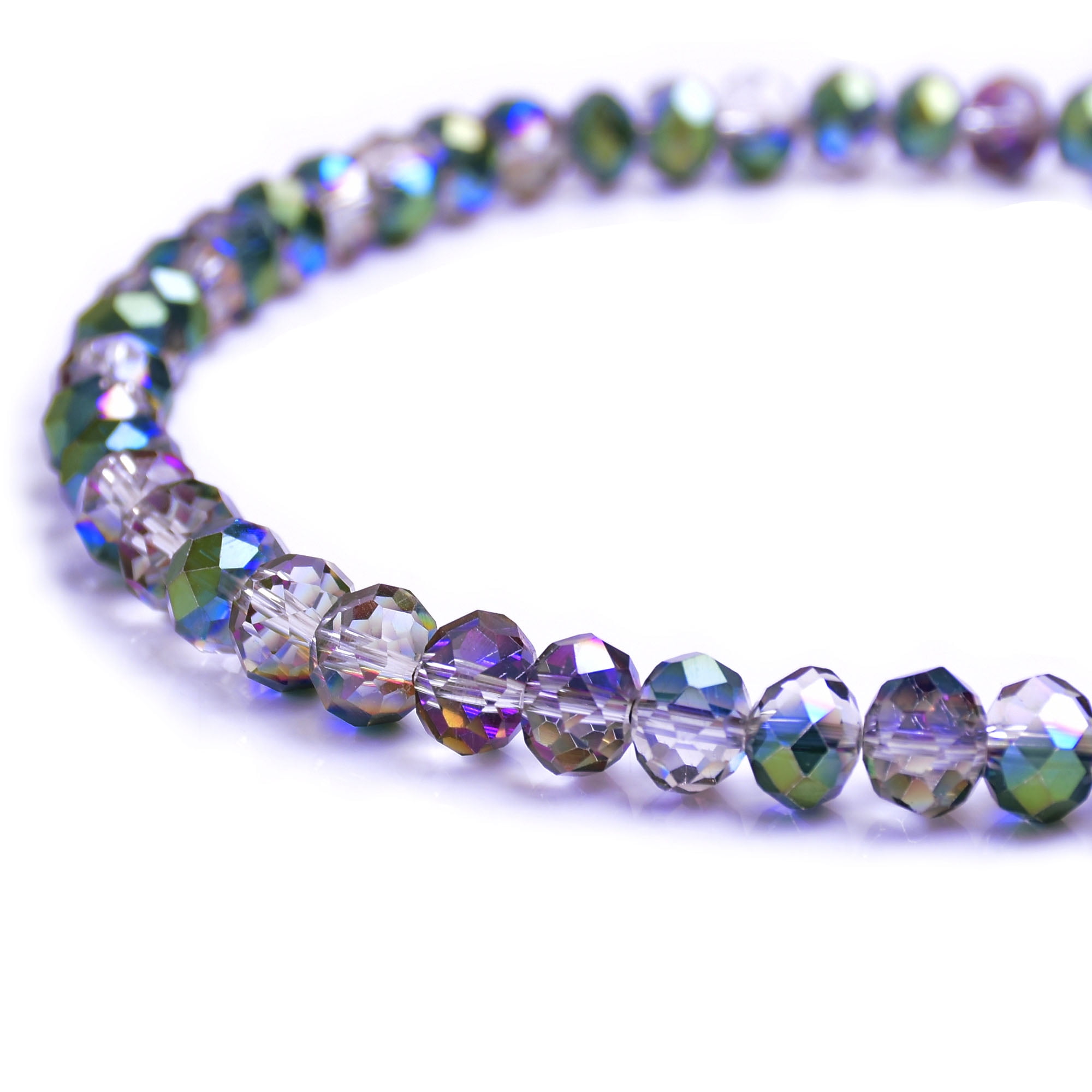 Diy Jewelry 100pc 4*6mm Faceted Rondelle glass crystal Beads purple Diy Jewelry 100pc 4*6mm Faceted Rondelle glass crystal Beads purple