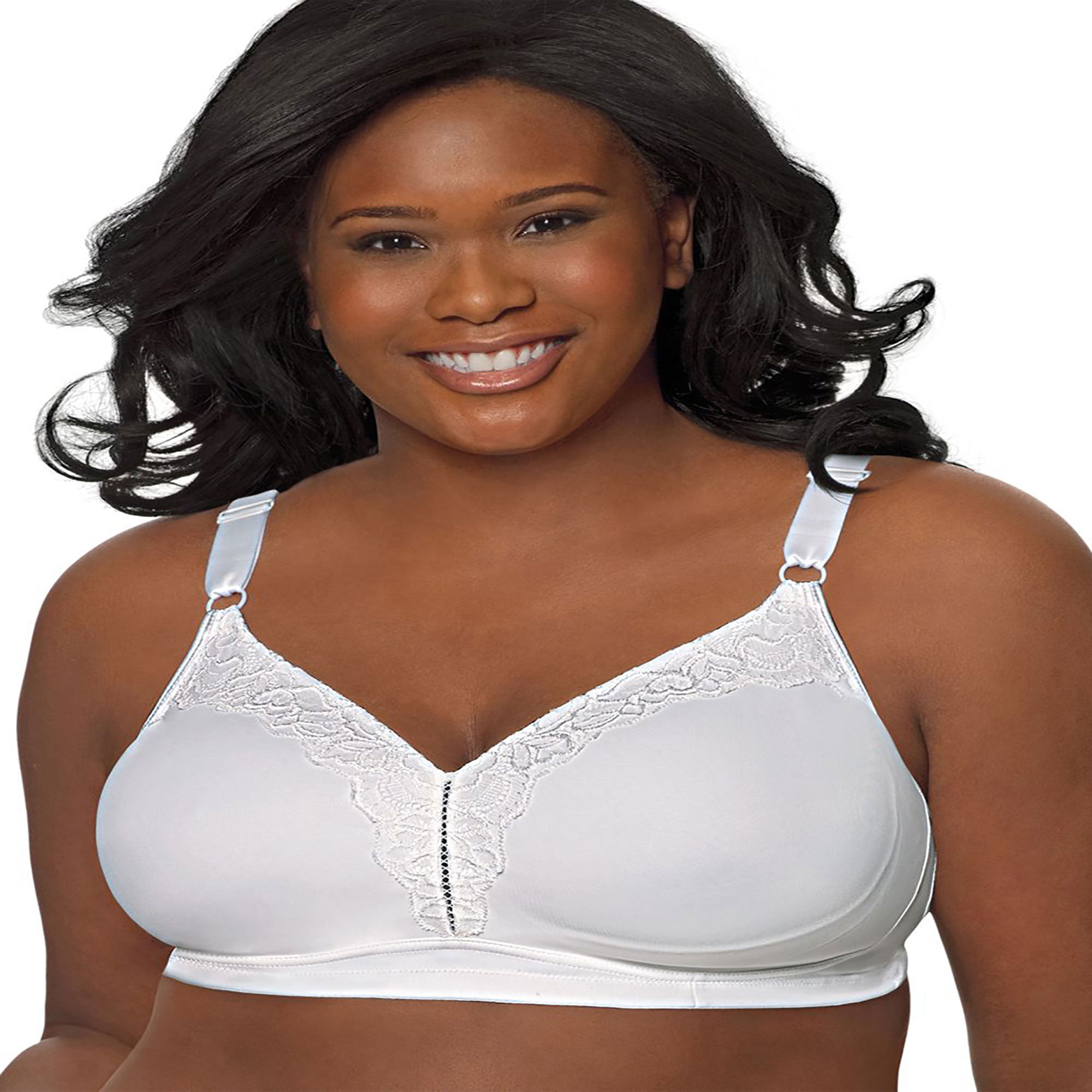 New Just My Size Women's Perfect Lift Wire Free Bra Style Number 1212 in White