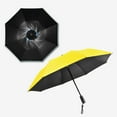 thumbnail image 7 of Folding Umbrella with Fan Strong Compact Umbrella for Trips Climbing Walking Yellow, 7 of 7