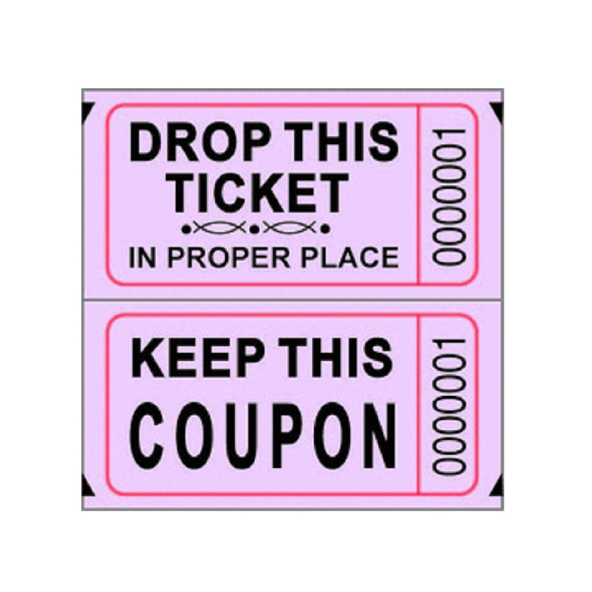 2” Magenta Purple Double Raffle Ticket Roll with Black Ink - Walmart ...