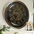 thumbnail image 3 of THE GEARS CLOCK Wall Clock with Real Moving Gears IR-LI 32 in Round BRONZE-ANTIQUE, 3 of 10