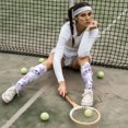 thumbnail image 6 of Naloa white Skull crystal flower Thigh High Socks Extra Long Stretchy Sock Women Over Knee High Opaque Stocking Daily Wear, 6 of 6