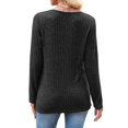 thumbnail image 3 of Yokua Womens Sweaters Casual Long Sleeve Scalloped Trim V Neck Lightweight Ribbed Knit Tunic Shirts Pullover Sweater Tops, 3 of 10