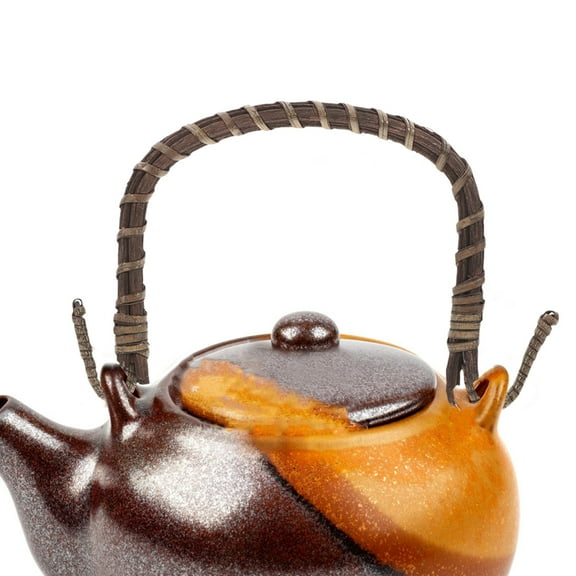 Hemoton Woven Rattan Teapot Handle Non-Slip And Comfortable Kettle Grip Replacement Handle For Ceramic And Porcelain Teapots Supplies