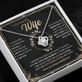 thumbnail image 3 of To My Wife Necklace from Husband - Unique Anniversary & Birthday Gift Ideas, Romantic Love Knot Jewelry for Best Wife, Soulmate Present, Beautiful  Future Wife Wedding, Mothers Day Gifts, 3 of 8