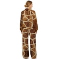 thumbnail image 2 of Xoenoiee Giraffe Print 2 Piece Sets for Women 2026 Fall Outfits Sweatsuit Loose Fit Sweatshirt Wide Leg Sweatpants Matching Set Tracksuit, XL, 2 of 7