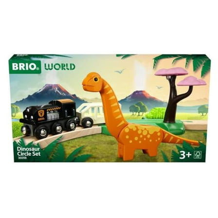 BRIO World – 36098 Dinosaur Circle Set | Toy Train for Kids Aged 3 Years Up