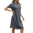 thumbnail image 4 of Mefallenssiah Mode Robe Décontractée à Manches Courtes et Col Rond pour Femmes, 4 of 6