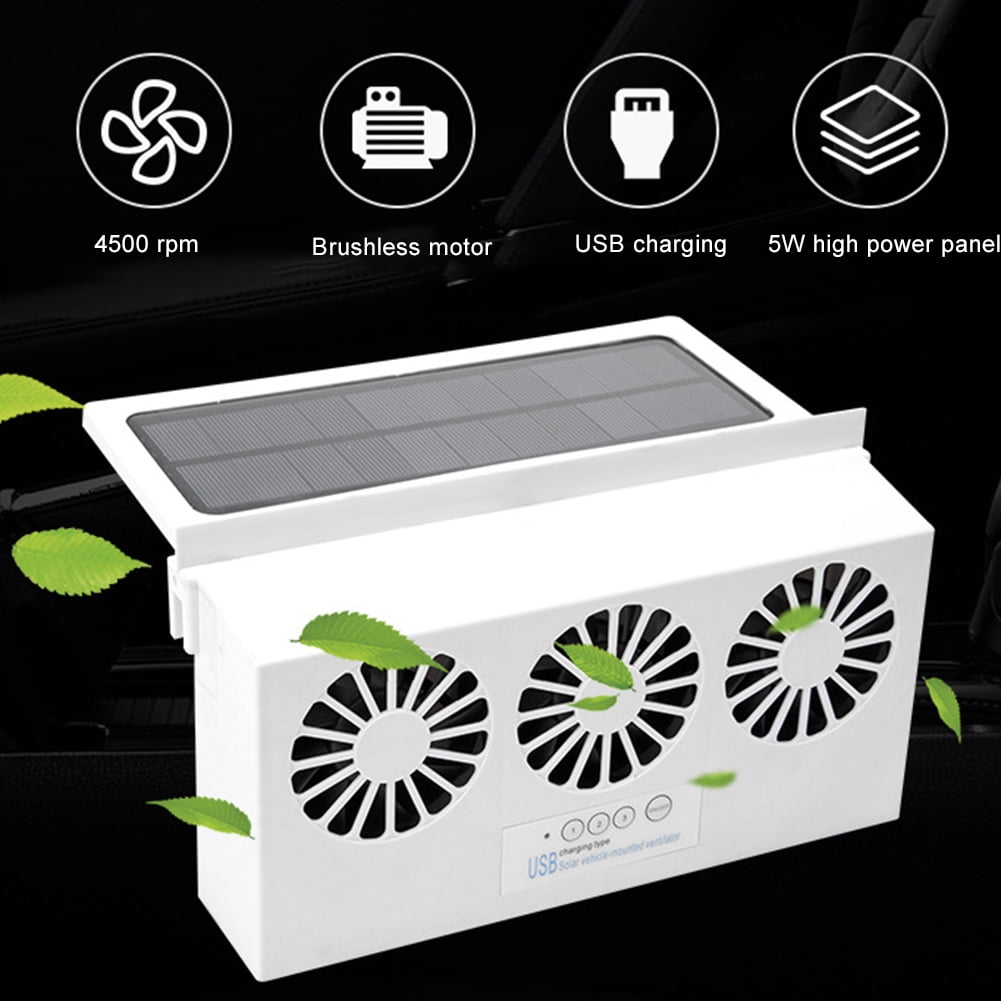 Solar Power Air Vent Vehicle Car Window Fan Auto Ventilator Exhaust  Ventilation