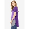 thumbnail image 3 of Woman Within Plus Size Marled V-Neck Tunic, 3 of 3