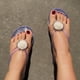 thumbnail image 5 of Sandalias planas con correa en T y diamantes de imitación para mujer, zapatos de playa con chanclas Wmkox8yii hj789, 5 of 8