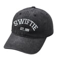 thumbnail image 2 of Gorra de béisbol con letras bordadas, estilo retro, estilo retro, artístico y versátil, 2 of 6
