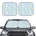 thumbnail image 2 of Haiem Daisies Flowers Car Windshield Sun Shade (2 Pieces) Foldable Windshield Sun Shade Car Accessories for Truck SUV Pickup-Medium, 2 of 7