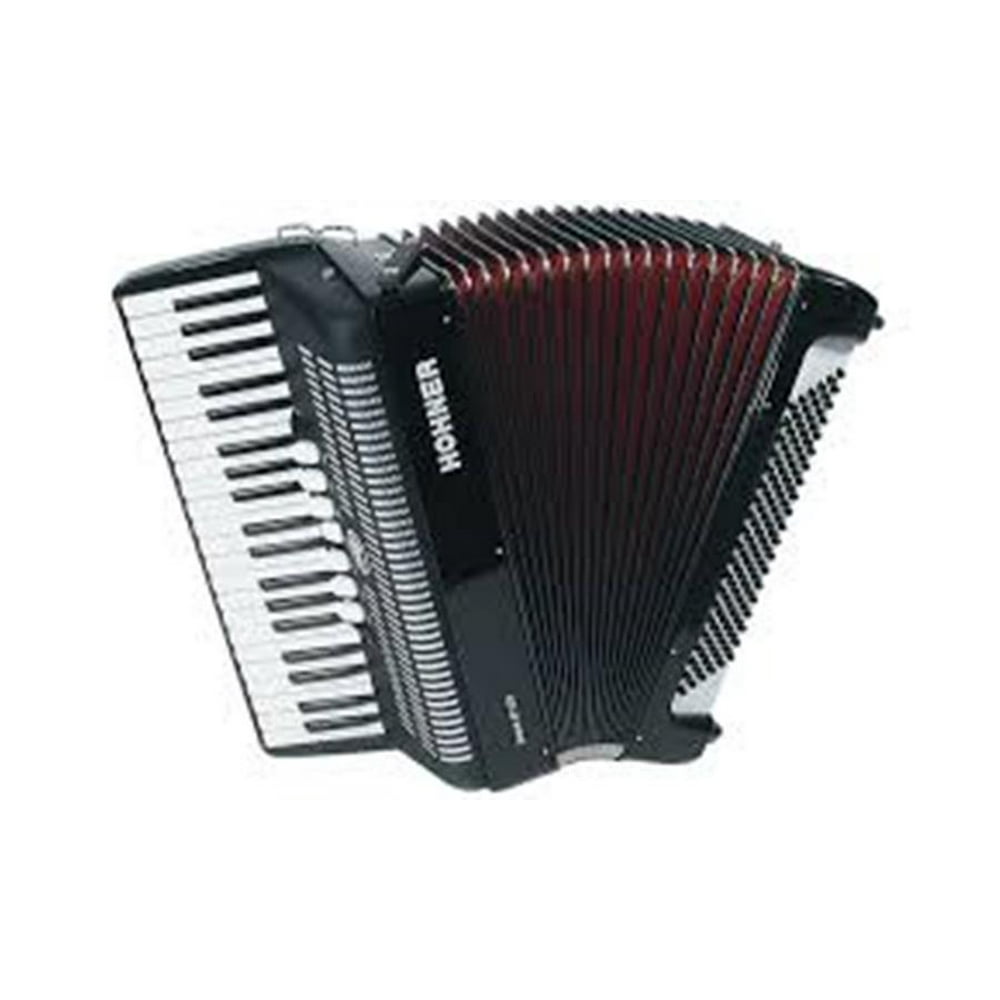 Hohner Bravo Piano Accordion, 120 Bass, Black, BR120B