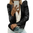 thumbnail image 4 of Dtydtpe winter coats for women Women Casual Fashion Urban Sequin Sequins Sparkling Cardigan Jacket Black, 4 of 4
