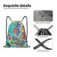thumbnail image 6 of Bingfone Cartoon Map Of Europe Drawstrings Backpacks Bags For Men Women Gym Drawstrings Bag, 6 of 9
