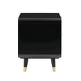 thumbnail image 3 of TOV Furniture Christine 2-Drawer Acacia Black Nightstand With Natural Cane, 3 of 8