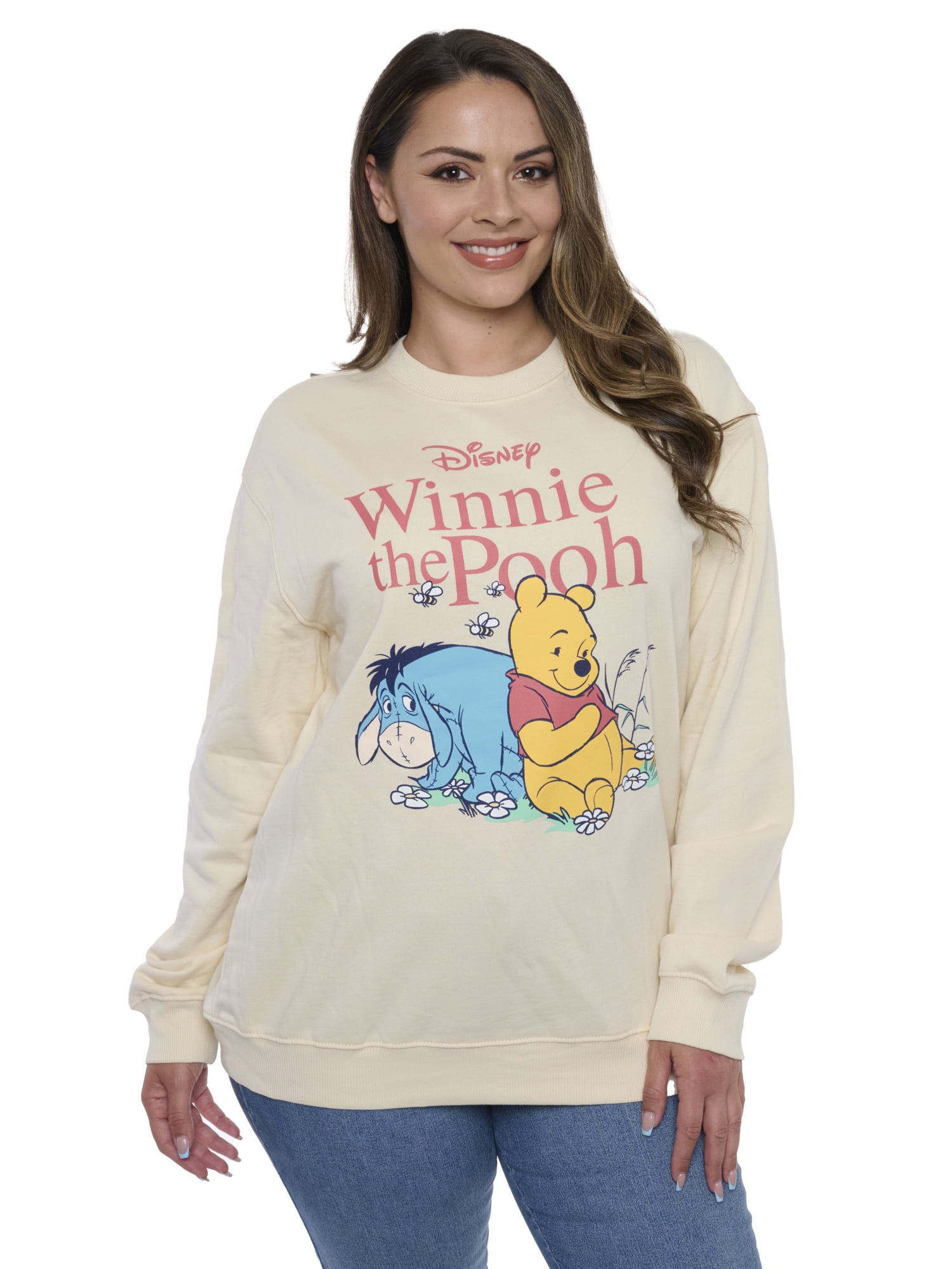 Women's Disney Winnie The Pooh Eeyore Sweatshirt Pullover Crewneck Graphic Print