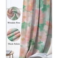 thumbnail image 3 of Pink Green Spring Floral Blackout Curtains for Bedroom Living Room Darkening Curtains 63 Inches Long Watercolor Summer Botanical Window Curtain 2 Panels Set Window Treatment Grommet Drapes 42"x63", 3 of 9