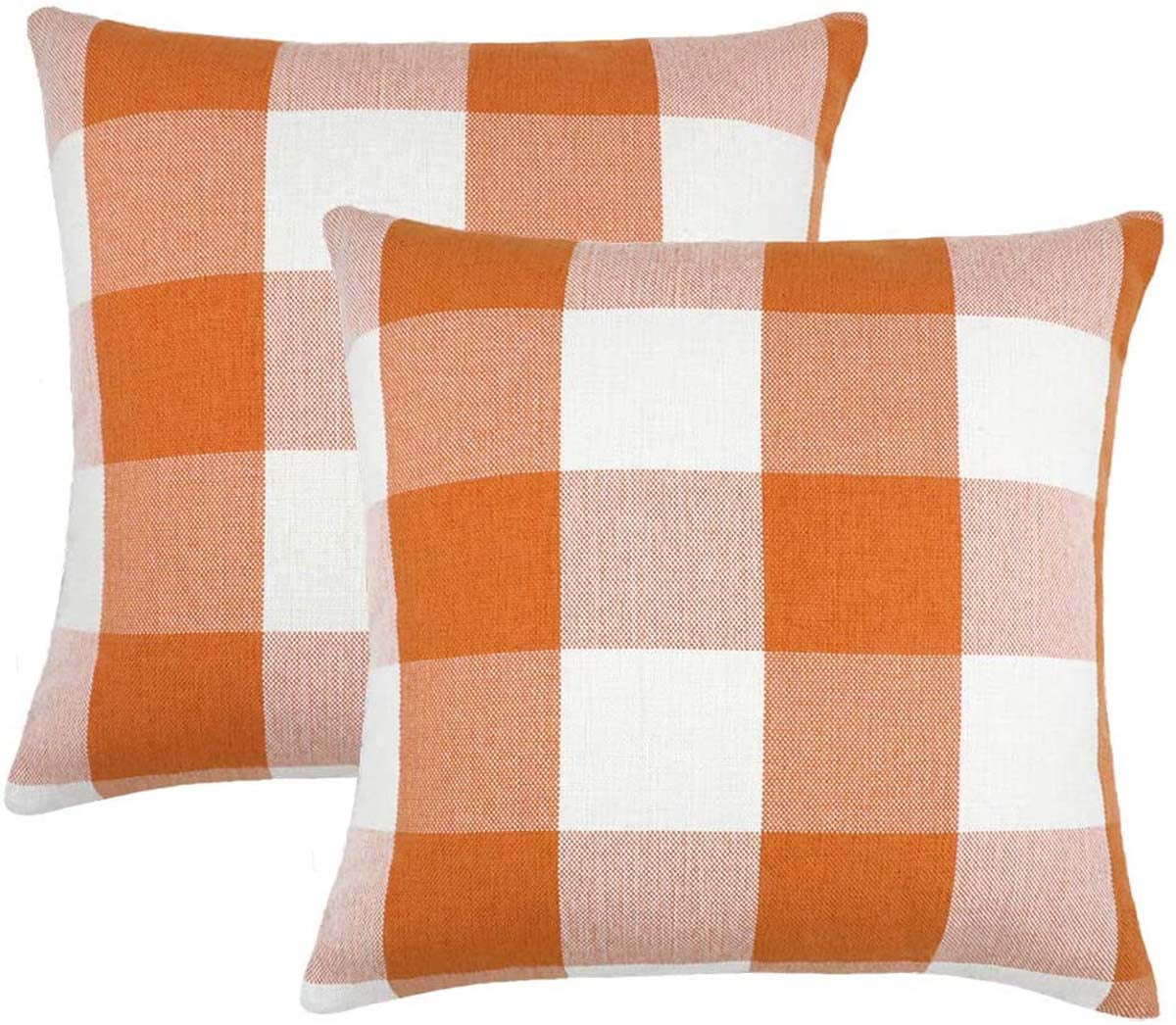 Fall Pillow Covers Farmhouse Buffalo Check Plaid Throw Pillow Covers
