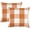 4PCS, variant on Fall Pillow Covers Thanksgiving Decoration Orange Buffalo Check Plaid Throw Pillow Covers Farmhouse Cushion Case Polyester Linen for Fall Home Decor Orange and White, 18 x 18 Inches 2PCS