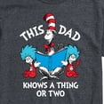 thumbnail image 3 of Cat in the Hat - This Dad Knows A Thing Or Two - Father's Day - Men's Short Sleeve Graphic T-Shirt, 3 of 5