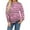 B-Tie Dye Pink, variant on Aiyino Sweatshirts for Women Crewneck Long Sleeve Shirts Tunic Tops for Leggings