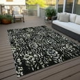 thumbnail image 6 of Addison Rugs Chantille Indoor/Outdoor Transitional Floral Black Washable Rectangle Rug, 3' x 5', 6 of 6